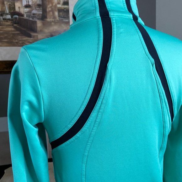 Nike crop jacket, L/S, zip front, fitted, detail green, black, white XS Vintage - Picture 5 of 8